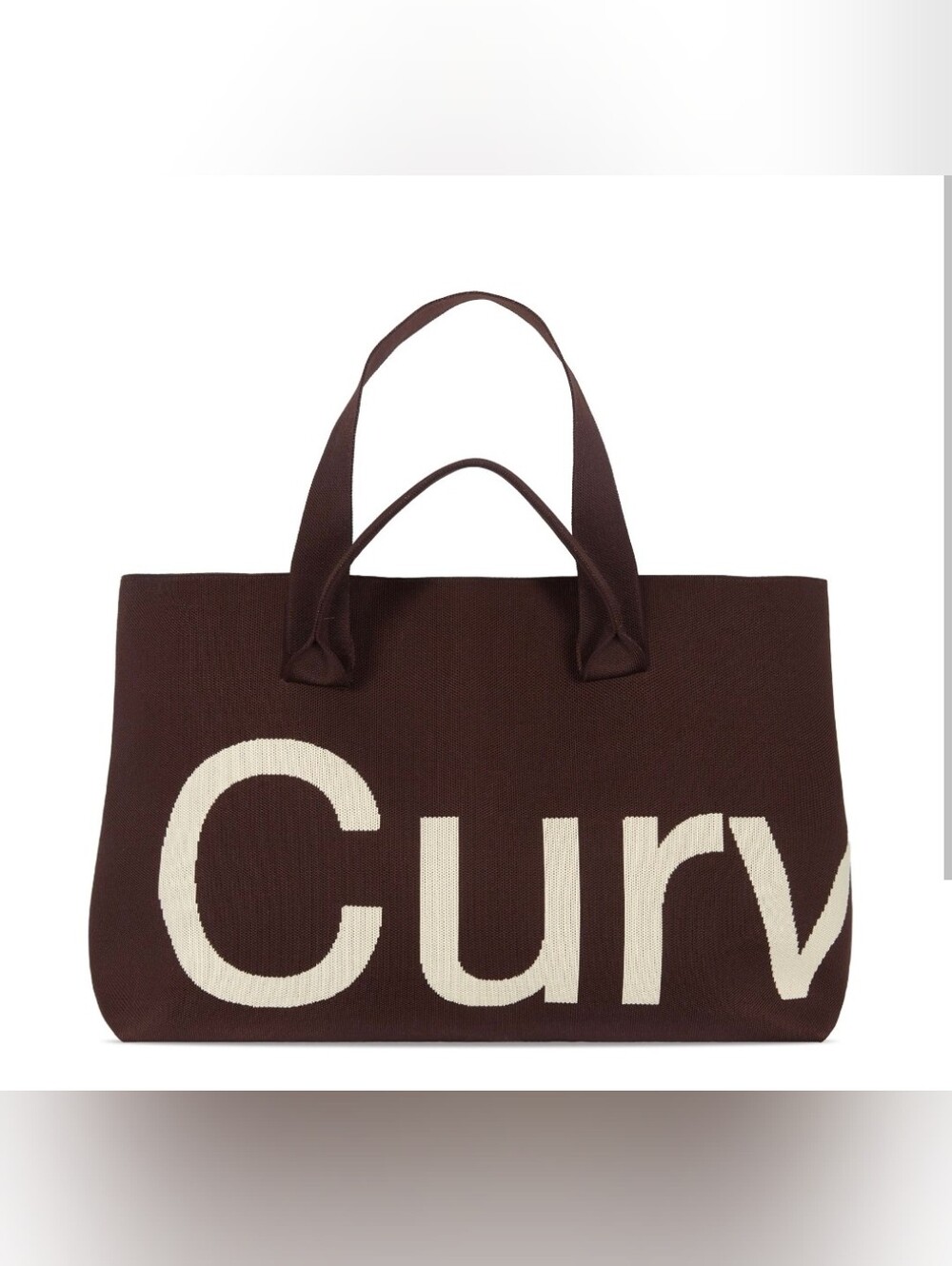Brand New Curves Chocolate Brown Knit Tote Bag